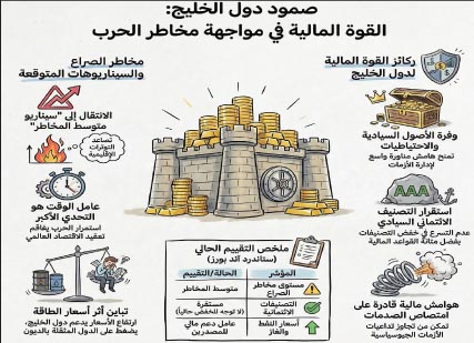 ‬ستاندرد‭ ‬آند‭ ‬بورز‮‬‭: ‬احتياطيات‭ ‬الخليج‭ ‬قادرة‭ ‬على‭ ‬امتصاص‭ ‬صدمة‭ ‬الحرب