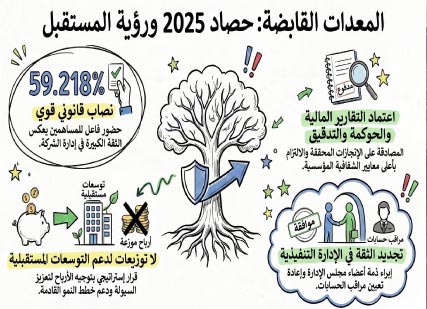 ‬المعدات‭ ‬القابضة‮‬‭ ‬تعتمد‭ ‬بياناتها‭ ‬المالية‭ ‬لعام‭ ‬2025‭ ‬وتؤكد‭ ‬متانة‭ ‬مركزها‭ ‬