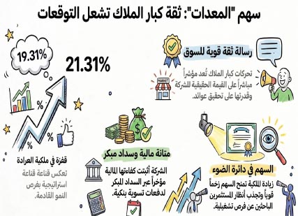 العرادة‭ ‬يرفع‭ ‬حصته‭ ‬في‭ ‬المعدات‭ ‬القابضة‭ ‬إلى‭ ‬21‭.‬31‭ %‬