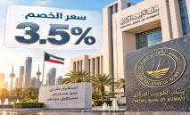 ‬المركزي‭ ‬الكويتي ‬‮‬‭ ‬يثبت‭ ‬الفائدة‭ ‬عند‭ ‬3‭.‬5‭ %‬
