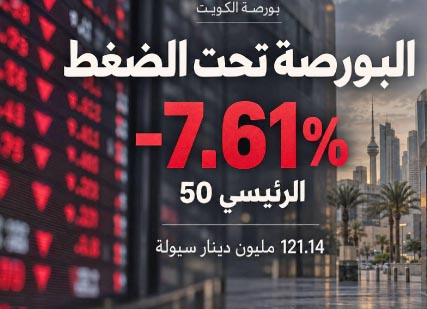 رغم‭ ‬قفزة‭ ‬السيولة‭ ‬لـ‭ ‬121‭ ‬مليون‭ ‬دينار‭.. ‬مؤشرات‭ ‬البورصة‭ ‬حمراء